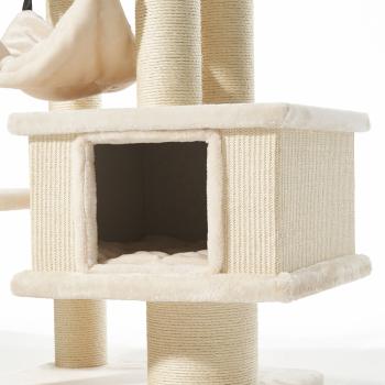 Katzen-Kratzbaum Elin [129 cm] von Nobby, cream - auch für große und schwere Katzen geeignet.